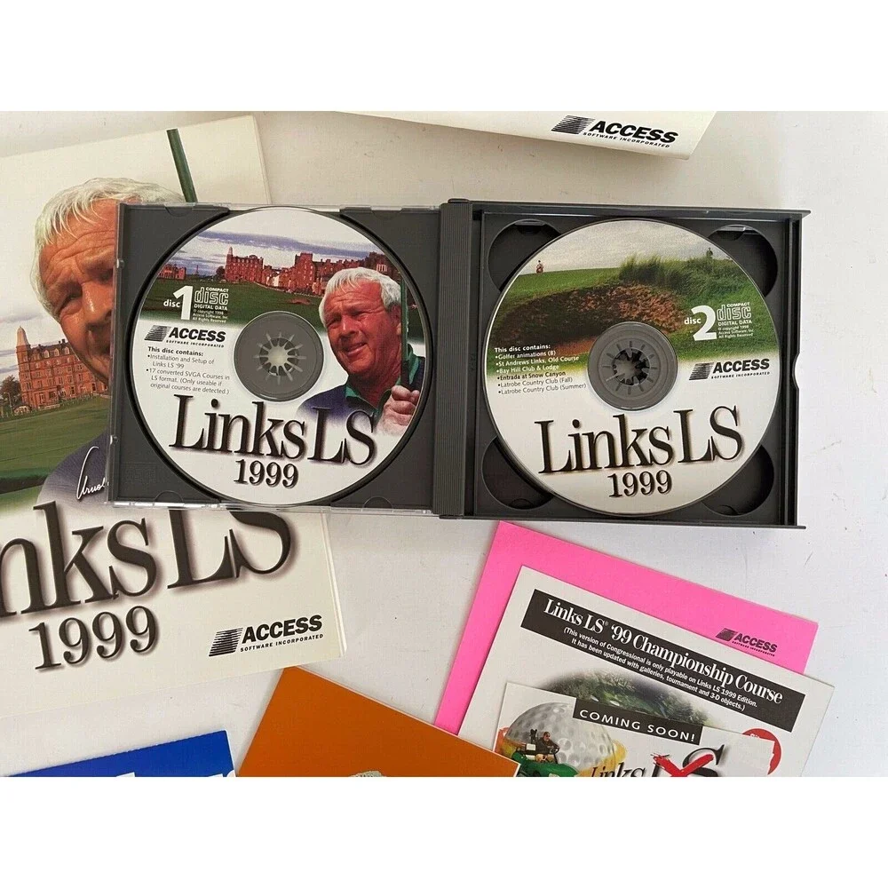Links LS 1999 St. Andrews Links Old Courses CD Rom Complete w/Manual & Cards